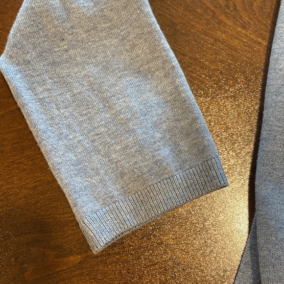 Zara Knit Light Blue Open Front Waterfall Tie Cardigan Sweater small NWOT - Picture 11 of 12